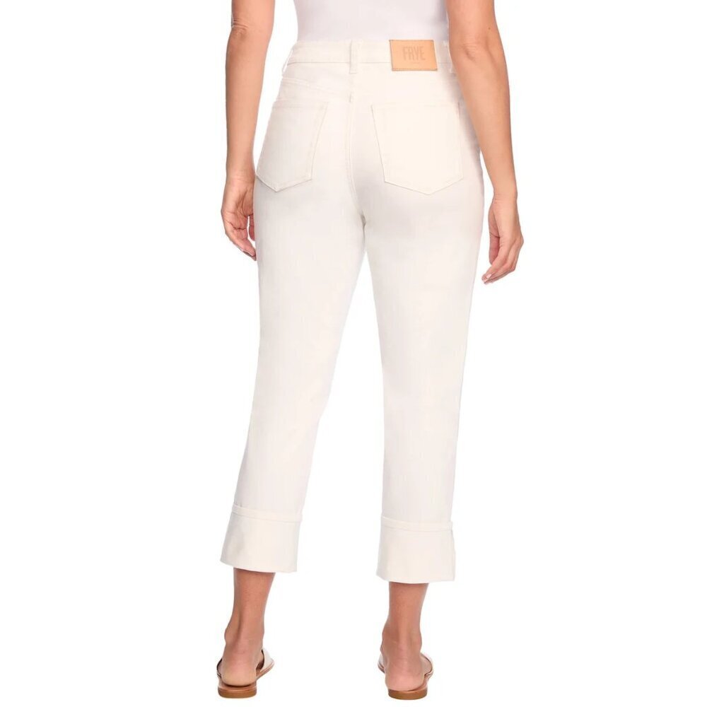 NWT - Frye White Women's Cuffed Crop Jean – Size 12/31 - Picture 5 of 5